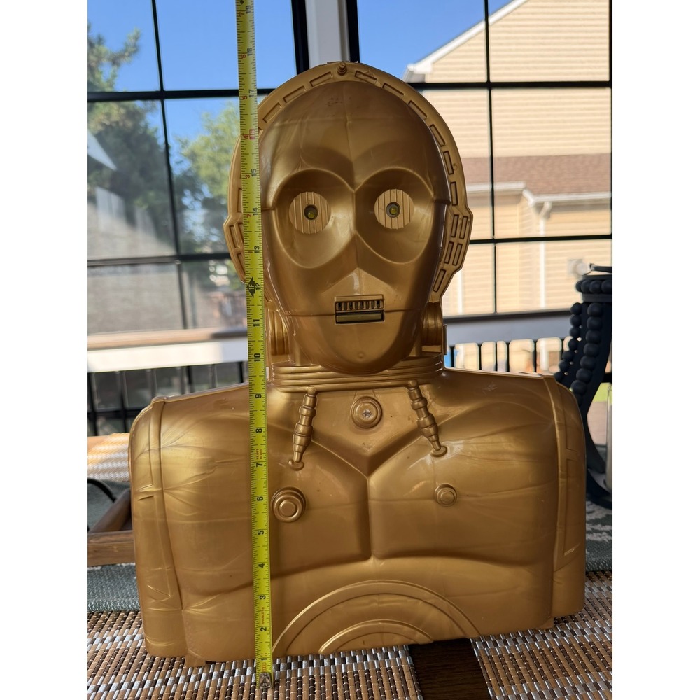 VTG 1983 Star Wars C-3PO Action Figure Carrying Case Gold Kenner Bust Storage - Picture 4 of 17